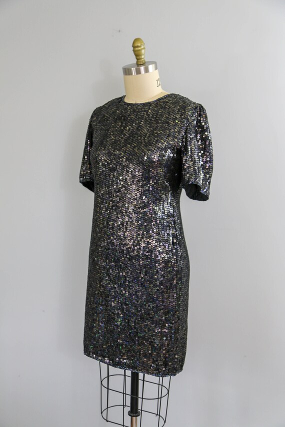 Robe Sequin Noire Scintillante Max Studio - Taille XS, Courte, Parfaite Pour Sortir