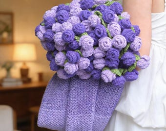 Manta com estampa de buquê em degradê azul | Presente para inauguração de casa/aniversário de casamento | Presente exclusivo de aniversário ou mudança