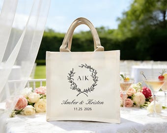Sacolas personalizadas para lembrancinhas de casamento com iniciais, sacolas de presente com a primeira letra de cada um, lembrancinhas para festa de noivado para convidados.