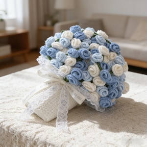 Bouquet Blanket Blue - Etsy
