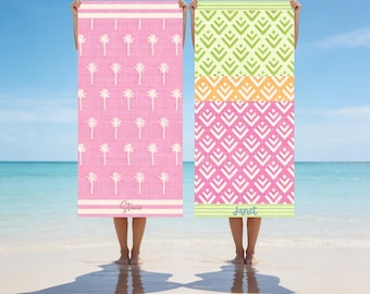 Personalized Beach Towel, Bachelorette Party Wedding Gift, Ultra-Fine Fiber Towel