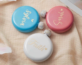 Custom Bridesmaids Hip Flasks, Personalized Bridesmaid Gift, Bachelorette Party Gifts,Birthday Gifts