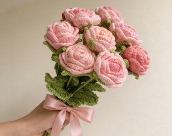 Rosa Eterna feita à mão em crochê: um presente único para o Dia dos Namorados.