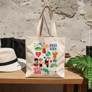 Personalized Canvas Totes, Pura Vida Costa Rica Custom Wedding Bag, Wedding Favor, Welcome Thank you Gift, Bridesmaid Gift, Corporate Gift