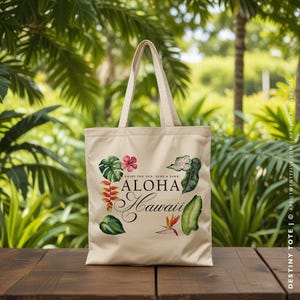 Aloha Mahalo Hawaii Benutzerdefinierte Totes, Hochzeitstasche, Brautjungfer Geschenk, Willkommen Tote Hochzeitsort Hochzeit Strand Leinwand Tote, Luau, Firmengeschenk