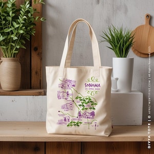 Bolsa de mano personalizada para bodas, despedidas de soltera, regalos de boda, regalos de dama de honor, regalos corporativos, Sonoma Wine Country, Napa Valley, California