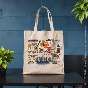 ヒューストンテキサスキャンバストートバッグ、カスタムキャンバストートバッグ、ウェルカムバッグ、ビーチトートバッグ、ウェディングギフト、シティトートバッグ、旅行のお土産、パーティーギフト、バケーション
