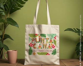 Punta Cana Tote Bag, Dominican Republic Wedding Favor, Custom Guest Gift