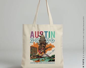 Custom Austin Landmark Canvas Tote – Personalizable Bag