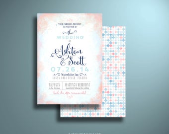 ASHTON Watercolor Wedding Invitation