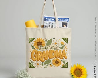 Grandma Adelle Tote, Personalized Gift for Grandma, Mother’s Day Gift, Custom Name