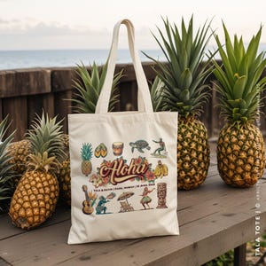 Custom Aloha Hawaii Wedding Tote Bag – Tropical Favor