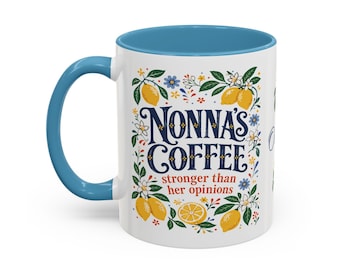 Nonna's Coffee Mug Personalized Lemon Kitchen Accent Mug