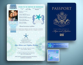 ALYSE Passport Style Save the Date Card