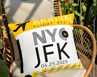 NYC Faux Suede Pillow: Modern City Accent Cushion