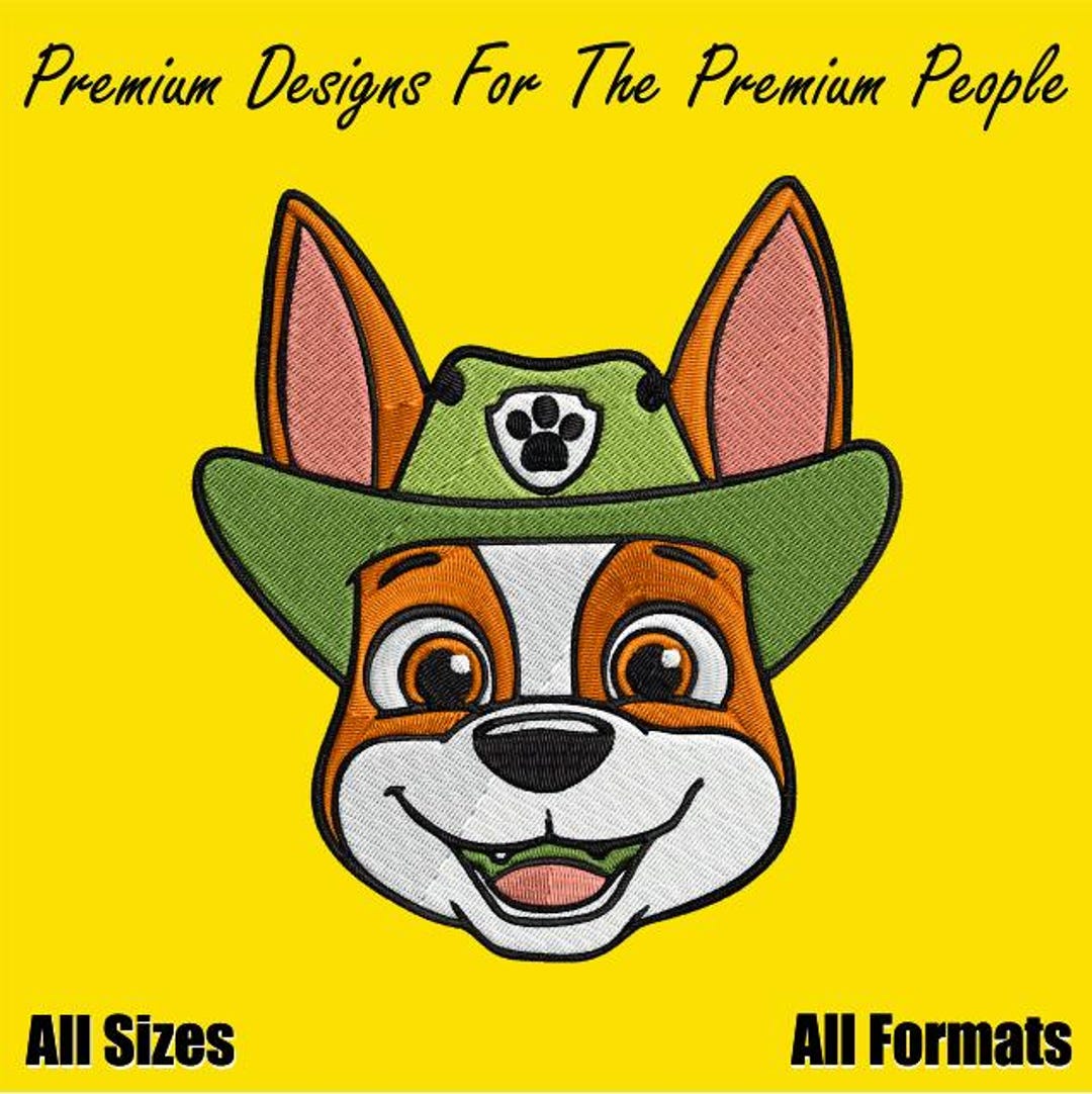 Paw Patrol Tracker Embroidery Design: Jungle Pup Patch (digital ...