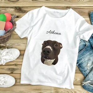 Custom Cartoon Pet Kids Tee, Personalized Child Shirt, Cute Animal Design, Children's Gift, Custom Name Children's Shirt