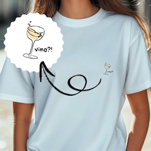 Unisex Vino T-Shirt, Funny Wine T-Shirt, Wine Glass Pocket Print, Saying Shirt, Unisex Wine Shirt for Women, Men, Gift for Wine Lovers