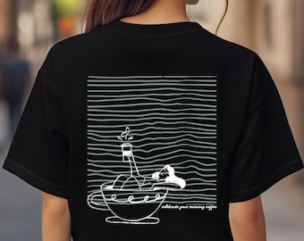 Coffee Shirt Celebrate Your Morning Coffee, Coffee Lover T-Shirt, Woman in Coffee Cup, Gift for Coffee Lovers, Coffee T-Shirt