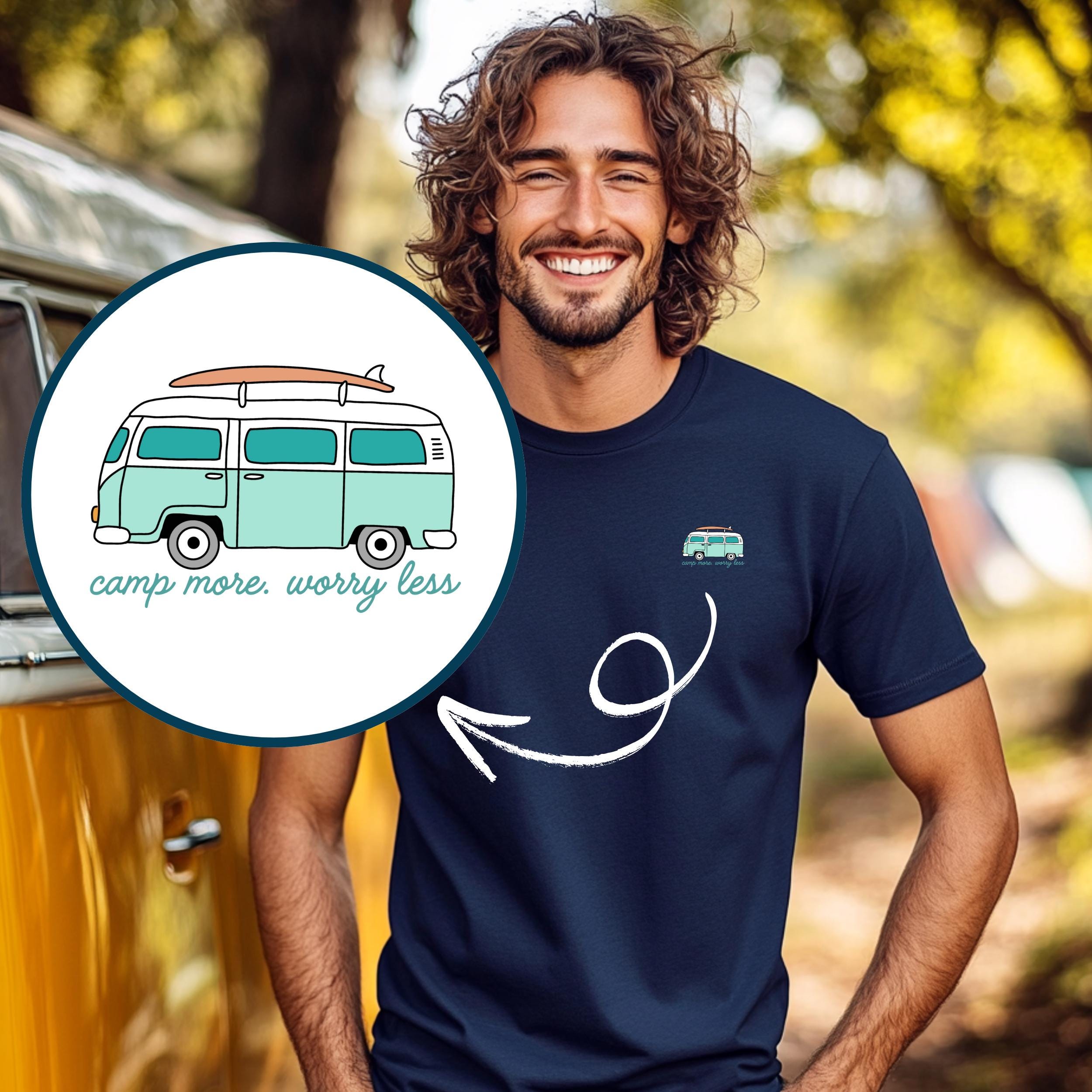 Vintage Camping T Shirt Camper Van, Bulli T Shirt, Camping Gift, Funny Camping Shirt, Retro Style