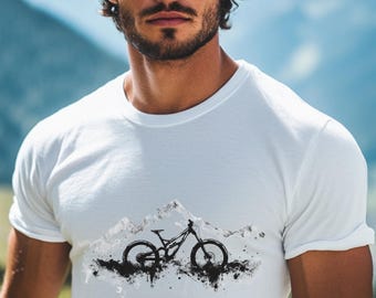 Mountain Bike T Shirt Ink Art Style, Mountain Bike Gift, Mountain Lover Gift, MTB Shirt, Shirt for Mountain Bikers, Gift MTB