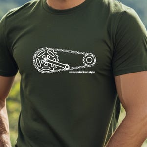 Bike Shirt, Bicycle Chain Bike T-Shirt, T-Shirt with Bicycle Motif, Shirt for Bicycle Lovers, Mountain Bike T-Shirt, Gift Bicycle