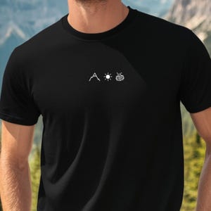 Mountains Sun Beer T-Shirt, Minimalist Mountain Lover T-Shirt, Perfect Gift for Mountain People, Hiking T-Shirt, Mountain Shirt