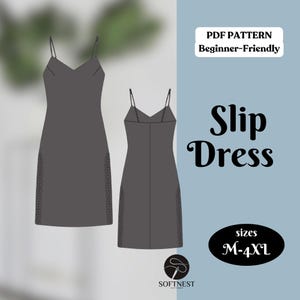 Women’s Nightdress Sewing Pattern PDF | Slip Dress, Chemise & Lingerie | Nightgown DIY Sewing Project | Plus Size M - 4xl Digital Download