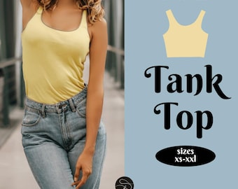 Women’s tank top sewing pattern – pdf Instant download  diy digital sewing pattern (xs-xxl)