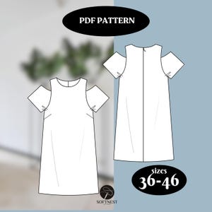 Off Shoulder Dress Sewing Pattern: Beginner-Friendly DIY (PDF Pattern)