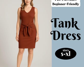 Naaipatroon tankjurk met gestrikte voorkant | Geschikt voor beginners (pdf-patroon)