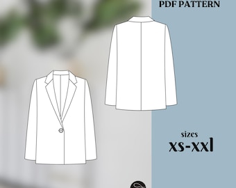Women's Tailored Blazer Sewing Pattern: Beginner-Friendly (Sizes XS-XXL) (PDF Pattern)