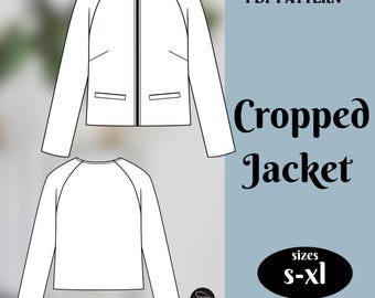 Patron de couture de veste courte : vêtements d'extérieur pour femmes à faire soi-même (téléchargement PDF)