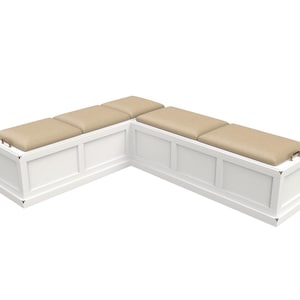 Storage Bench Shaker Style L-Shaped : Modern Farmhouse Seating