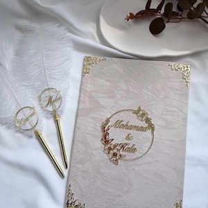 Luxury velvet nikkah booklet, katb kitab, Nikkah contract, Nikkah folder, kitab aqd e quran