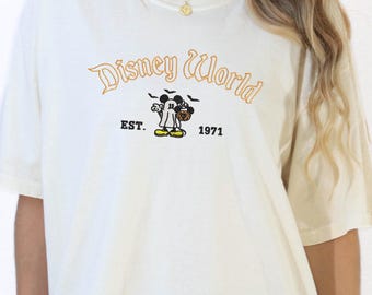 Disney World Embroidery Shirt, Comfort Colors Embroidery Shirt, Halloween Embroidery Shirt, Disney Halloween Shirt, Spooky Halloween Shirt