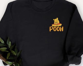 Pooh Embroidery Sweatshirt, Disney Embroidery Sweatshirt, Disney Family Matching Sweatshirt, Disney Embroidery, Disneyland Shirt