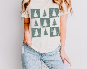 Pine Tree Shirt, Nature Graphic Tee, Forest T-Shirt, Outdoor Camping Top, Minimalist Tree Tshirt, Woodland Apparel, Gift For Nature Lover