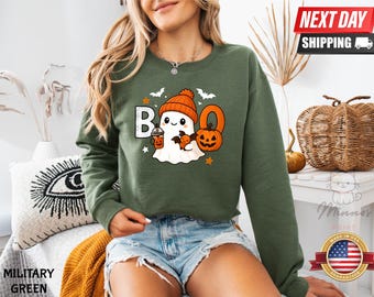 Boo Sweatshirt, Cute Halloween Shirt, Halloween Sweatshirt, Funny Halloween Shirt, Ghost Sweatshirt, Spooky Season Shirt, Halloween Gifts