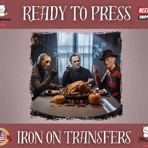 Halloween Horror Movie Ready to Press, Scary Movie DTF, Halloween DTF, Gift For Halloween, Michael and Jason Thanksgiving, DTF for Halloween