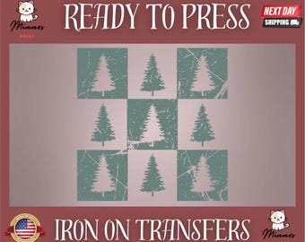 Pine Tree DTF Transfer, Forest Heat Transfer, Nature Shirt Print, Woodland DTF Sheet, Outdoor Tree Design, Tree DTF, Nature Ready to Press