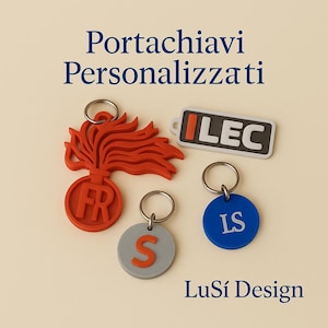 Portachiavi Personalizzato con Nome – Regalo Unico Stampato in 3D – Idea Regalo Originale per Lui e per Lei