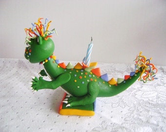 Dinosaur Cake Topper Kids Birthday Cake Design Children Birthday Party Rainbow Dinosaur Made to order