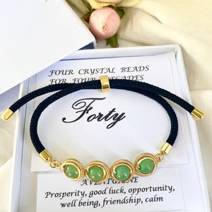 20th/30th/40th/50th  Birthday Gemstone Bracelet Gift, 40th Crystal Bracelet Birthday Jewelry Gift For Women Her Friends Mum