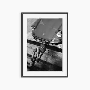 Póster de Porsche, impresiones fotográficas, arte mural de Porsche, póster de Porsche 911, arte mural en blanco y negro, póster fotográfico de calidad de museo