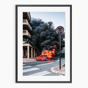 Ferrari F40 Poster, Photography Prints, Ferrari Poster, Ferrari Wall Art, Ferrari Print, Car Poster, Museum Quality Photography Poster