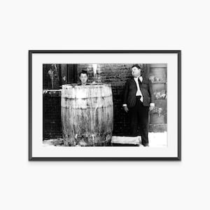 Laurel and Hardy, Photography Prints, Stan Laurel, Oliver Hardy, Vintage Poster, Black and White Wall Art, Museum Quality Photography Poster