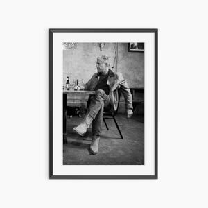 Anthony Bourdain, impressões fotográficas, pôster retrô, arte de Anthony Bourdain, arte de parede em preto e branco, pôster fotográfico com qualidade de museu
