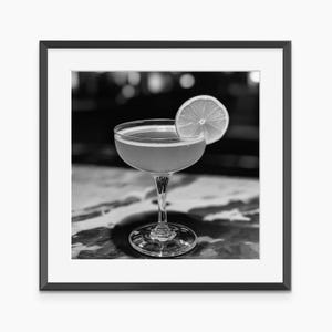 Cocktail Poster, Fotografie Drucke, Alkohol Poster, Cocktail Druck, Schwarz Weiß Wandkunst, Alkohol Drucke, Foto Poster in Museums Qualität