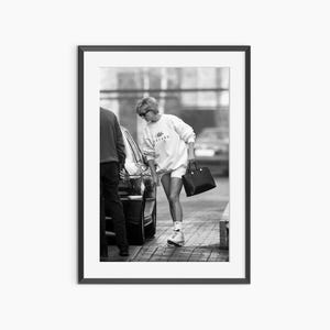 Impresión fotográfica de la princesa Diana, princesa de Gales, impresiones antiguas, arte mural en blanco y negro, póster fotográfico de calidad de museo
